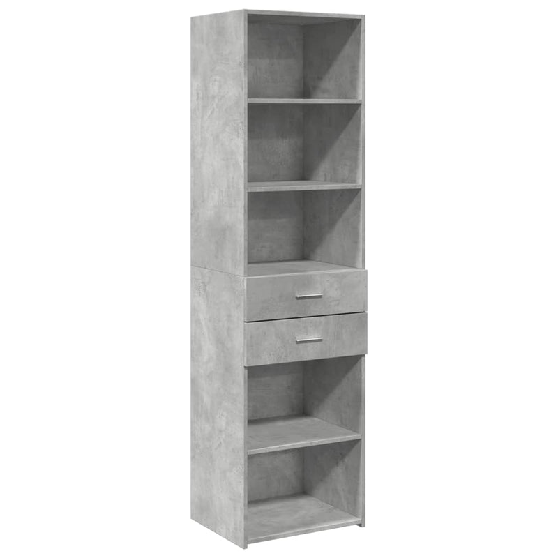 Highboard Betongrau 50x42,5x185 cm Holzwerkstoff