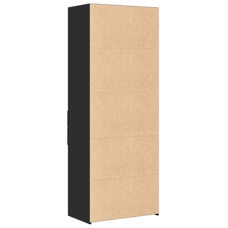 Highboard Schwarz 70x42,5x185 cm Holzwerkstoff