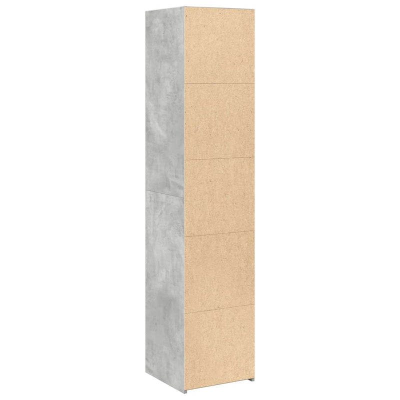 Highboard Betongrau 40x41x185 cm Holzwerkstoff