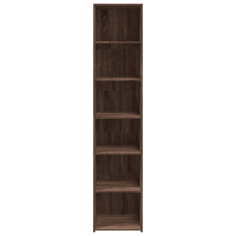 Highboard Braun Eichen-Optik 40x41x185 cm Holzwerkstoff