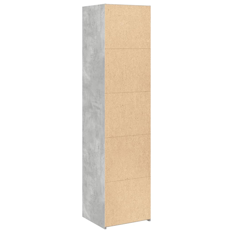 Highboard Betongrau 45x41x185 cm Holzwerkstoff