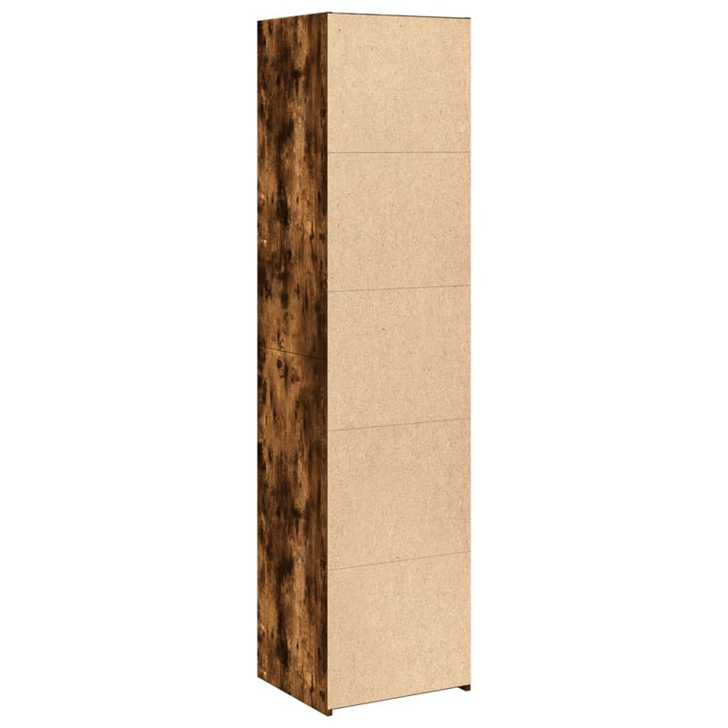 Highboard Räuchereiche 45x41x185 cm Holzwerkstoff