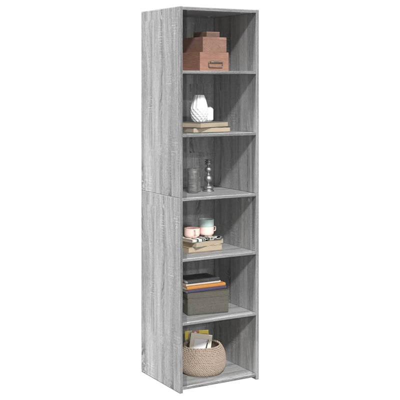 Highboard Grau Sonoma-Eiche 45x41x185 cm Holzwerkstoff