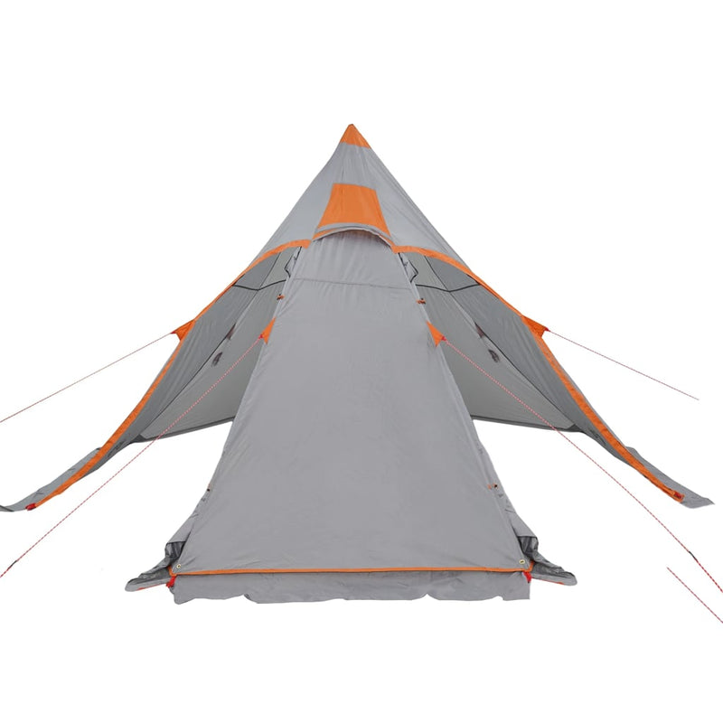 Tipi-Campingzelt 5 Personen Grau Wasserdicht