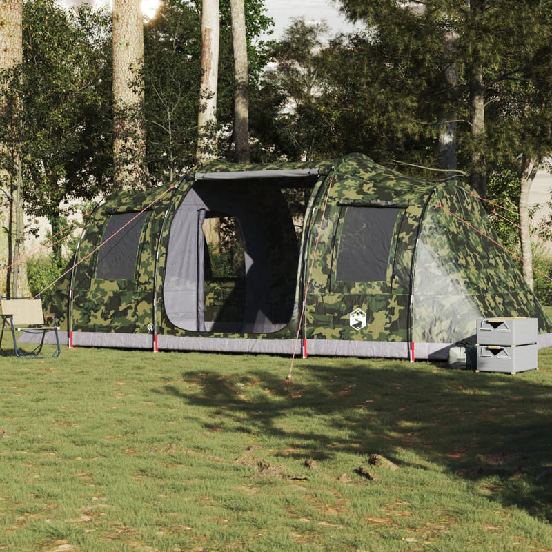 Tunnelzelt 4 Personen Camouflage Wasserdicht