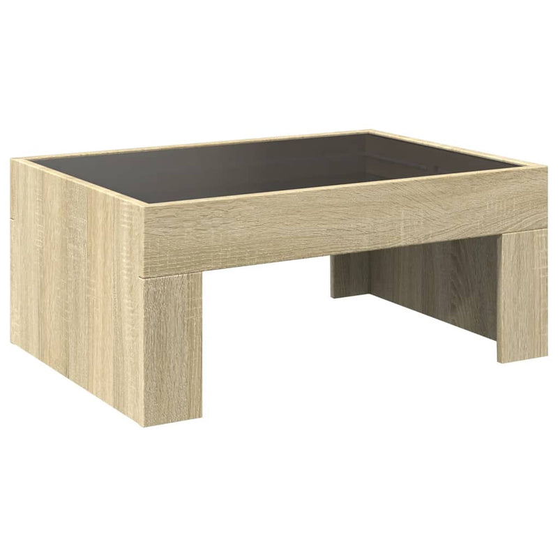 Couchtisch mit Infinity-LED Sonoma-Eiche 70x50x30 cm