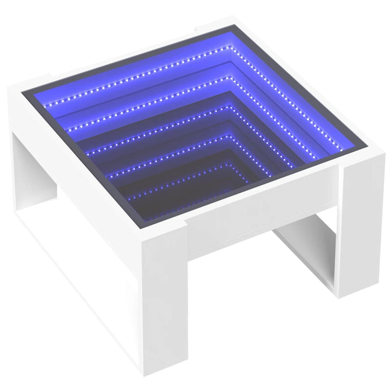 Couchtisch mit Infinity-LED Weiß 50x53x30 cm