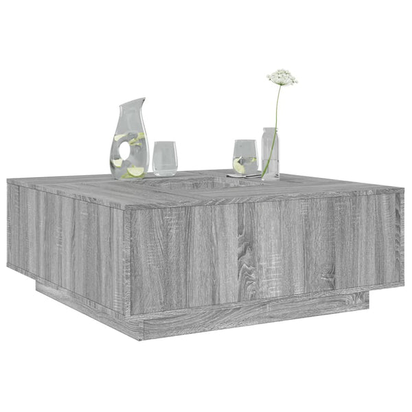 Couchtisch Grau Sonoma 100x100x40 cm Holzwerkstoff