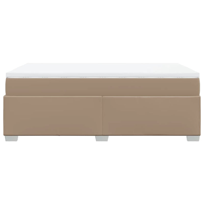 Boxspringbett Matratze Cappuccino-Braun 120x190 cm Kunstleder