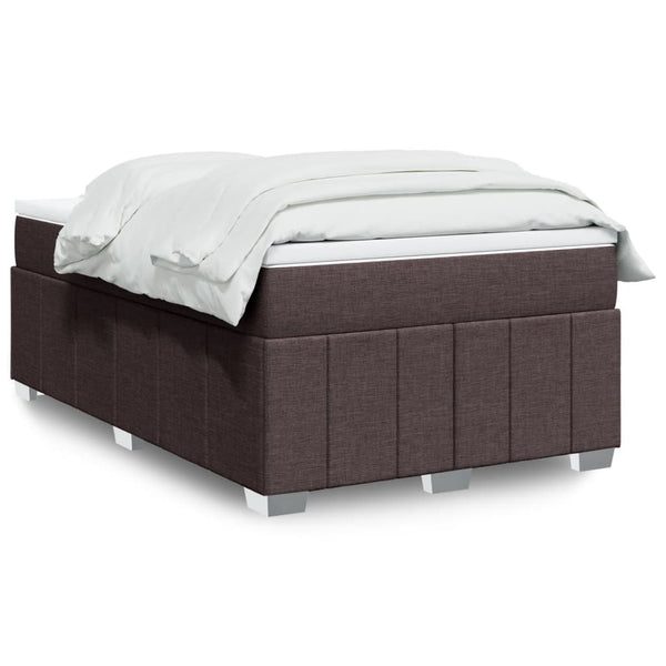 Boxspringbett mit Matratze Dunkelbraun 120x190 cm Stoff