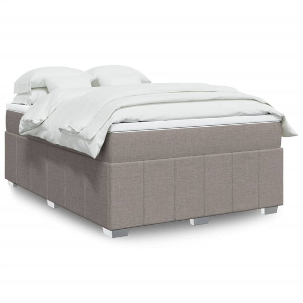 Boxspringbett mit Matratze Taupe 160x200 cm Stoff