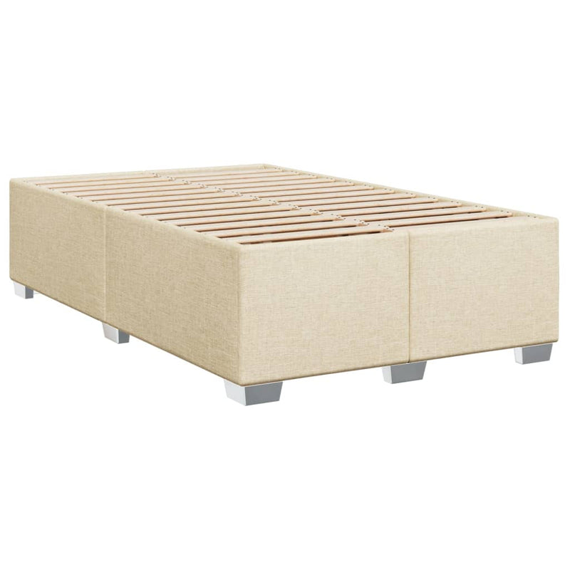 Boxspringbett mit Matratze Creme 80x200 cm Stoff