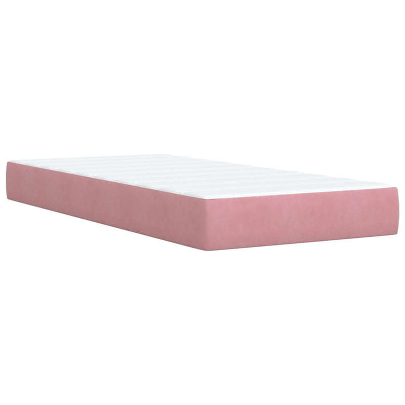 Boxspringbett mit Matratze Rosa 80x200 cm Samt