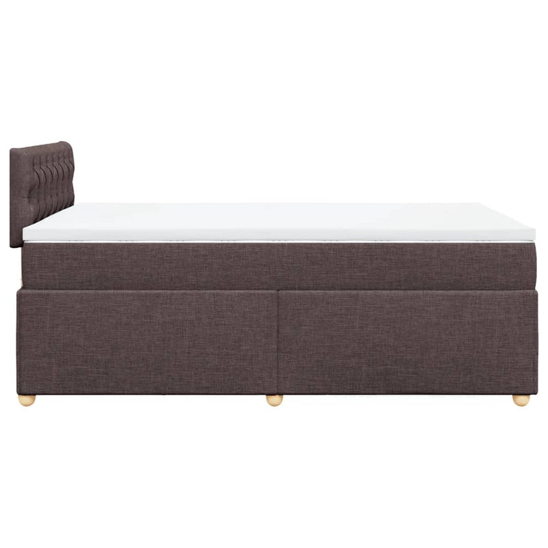 Boxspringbett mit Matratze Dunkelbraun 120x190 cm Stoff