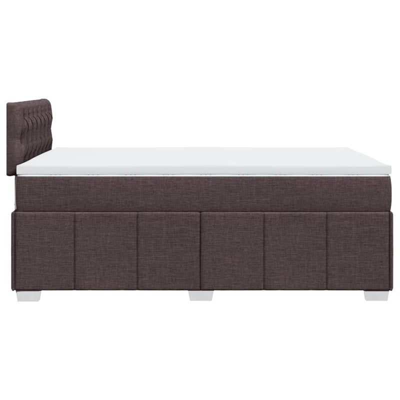 Boxspringbett mit Matratze Dunkelbraun 120x190 cm Stoff