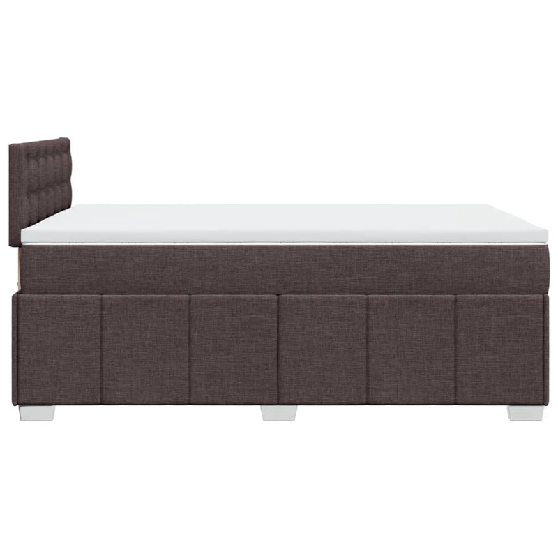 Boxspringbett mit Matratze Dunkelbraun 120x190 cm Stoff