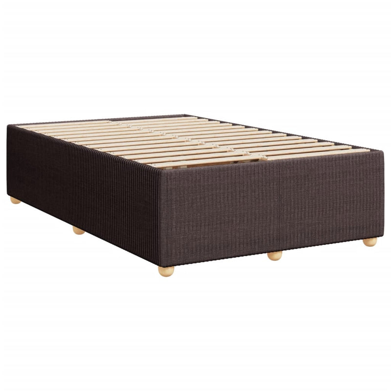 Boxspringbett mit Matratze Dunkelbraun 120x190 cm Stoff