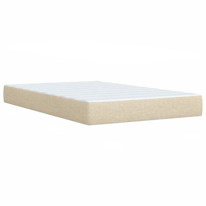 Boxspringbett mit Matratze Creme 80x200 cm Stoff