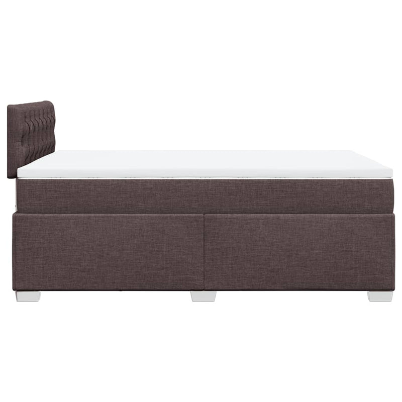 Boxspringbett mit Matratze Dunkelbraun 120x190 cm Stoff