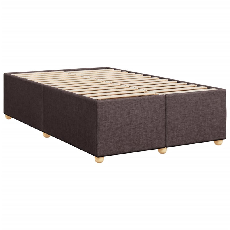 Boxspringbett mit Matratze Dunkelbraun 120x190 cm Stoff