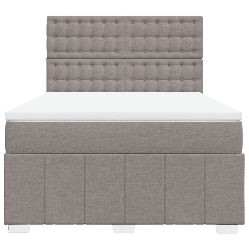 Boxspringbett mit Matratze Taupe 160x200 cm Stoff