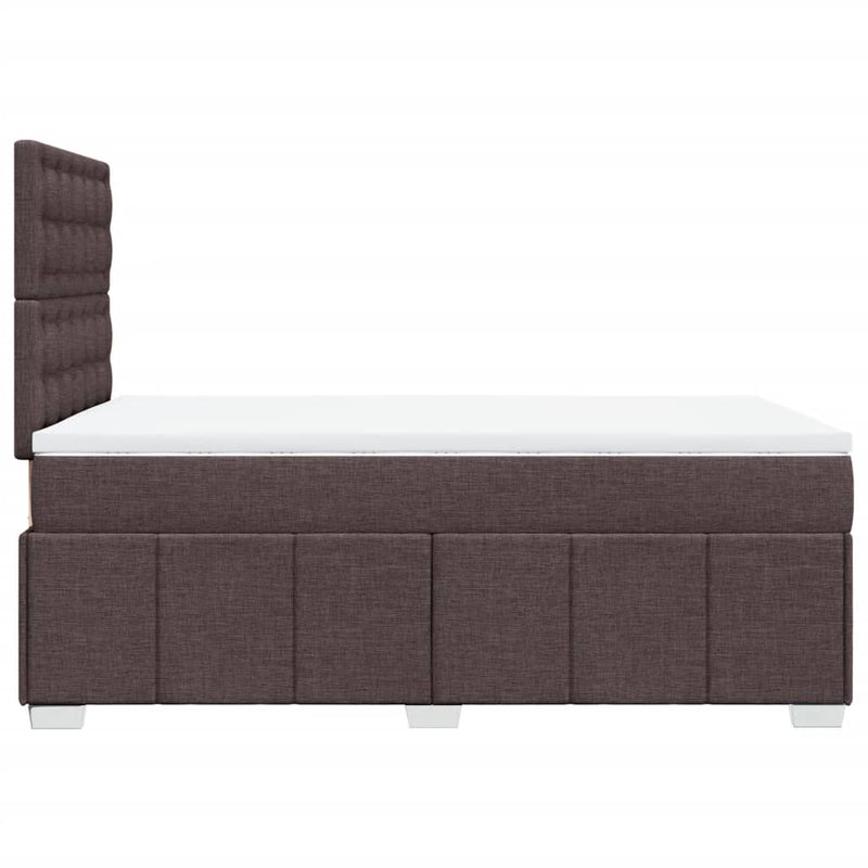 Boxspringbett mit Matratze Dunkelbraun 120x190 cm Stoff