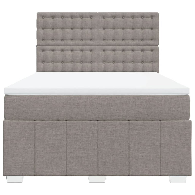 Boxspringbett mit Matratze Taupe 160x200 cm Stoff