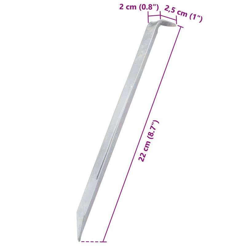 Zeltheringe 24 Stk. 22 cm Ø20 mm Verzinkter Stahl