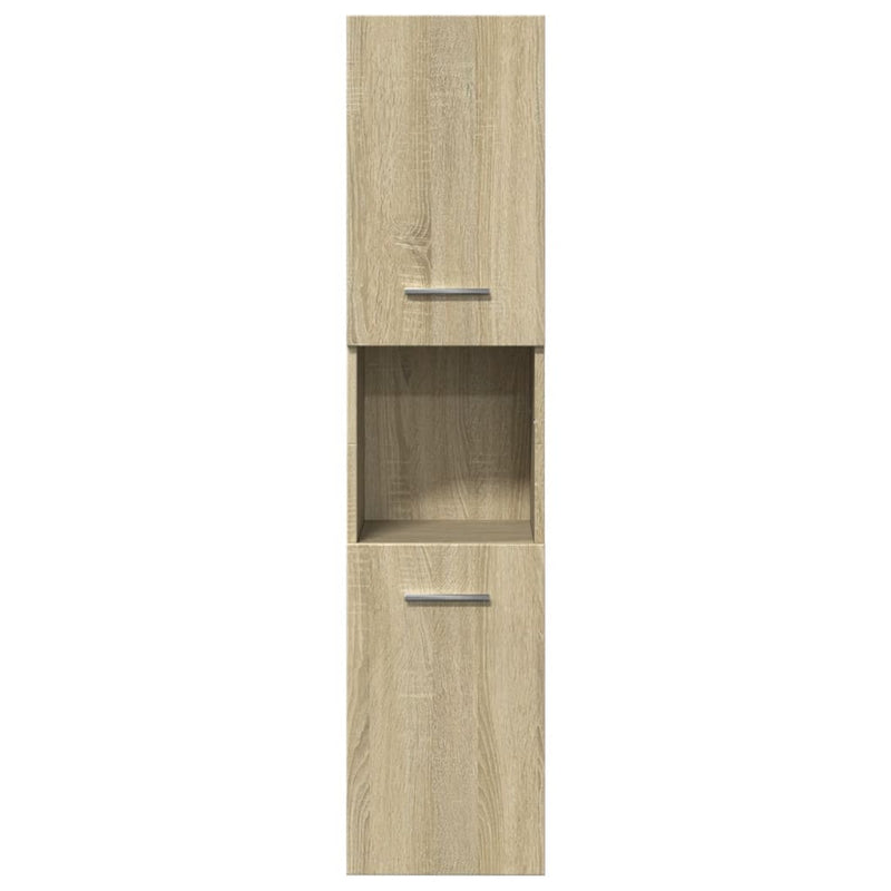 Badezimmerschrank Sonoma-Eiche 30x30x130 cm Holzwerkstoff