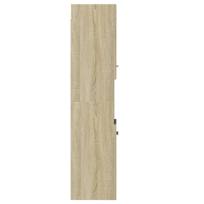 Badezimmerschrank Sonoma-Eiche 30x30x130 cm Holzwerkstoff