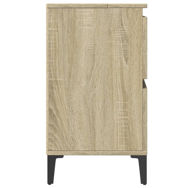 Waschbeckenunterschrank Sonoma-Eiche 80x33x60 cm Holzwerkstoff