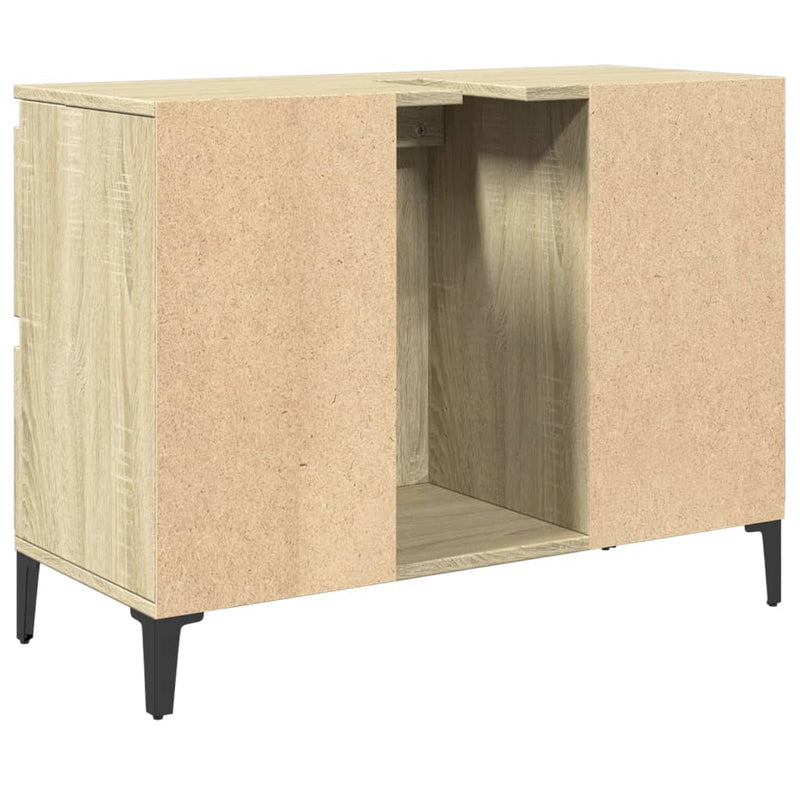 Waschbeckenunterschrank Sonoma-Eiche 80x33x60 cm Holzwerkstoff