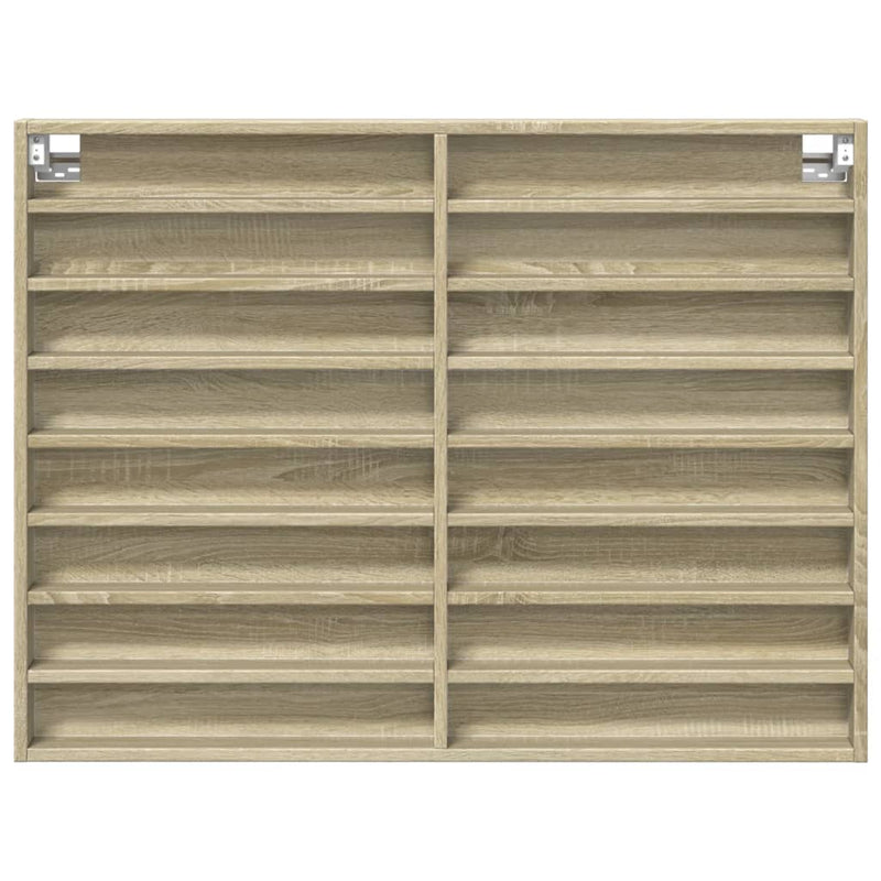 Vitrinenschrank Sonoma-Eiche 100x8,5x75 cm Holzwerkstoff