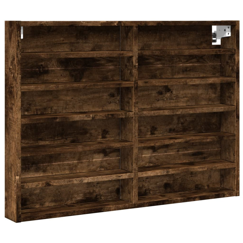 Vitrinenschrank Räuchereiche 80x8,5x58 cm Holzwerkstoff