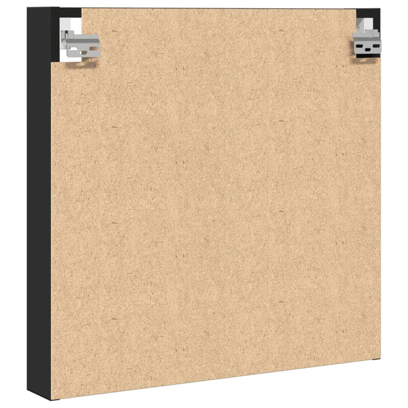 Vitrinenschrank Schwarz 60x8,5x58 cm Holzwerkstoff