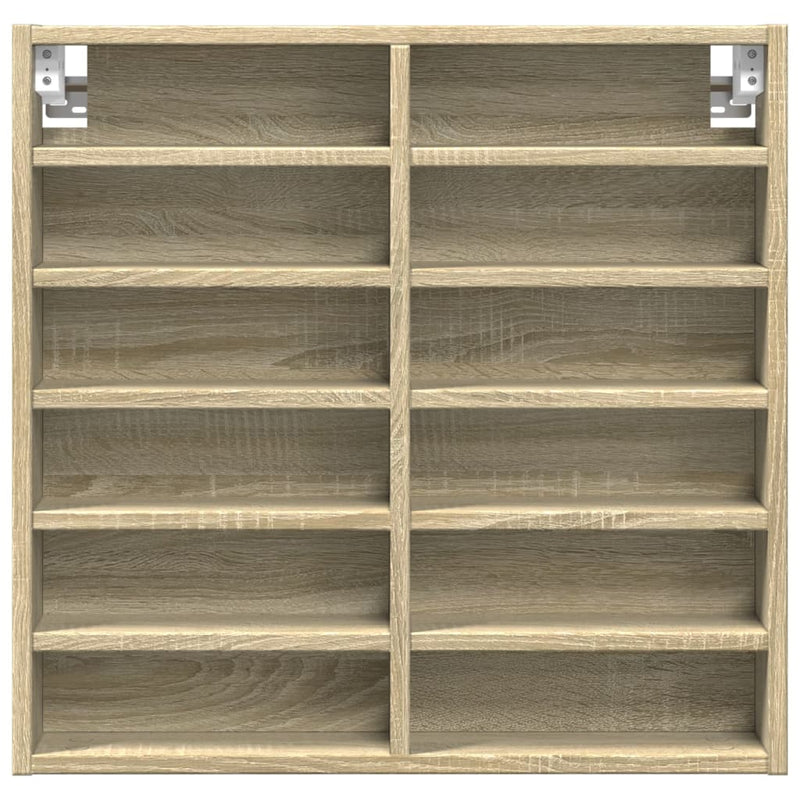 Vitrinenschrank Sonoma-Eiche 60x8,5x58 cm Holzwerkstoff