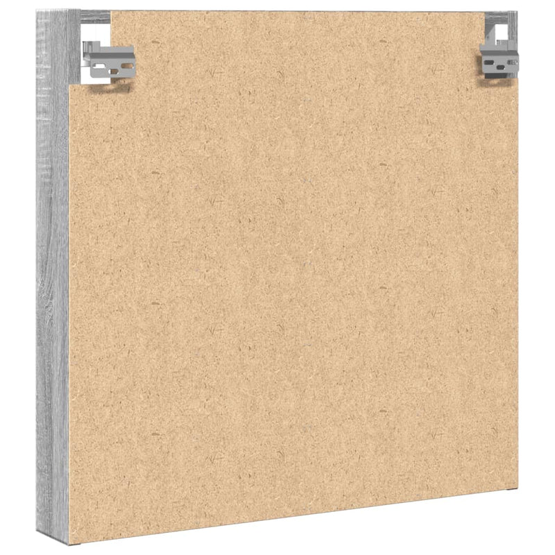 Vitrinenschrank Grau Sonoma 60x8,5x58 cm Holzwerkstoff