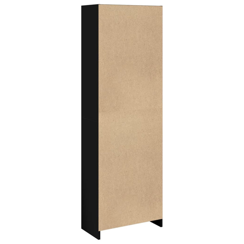 Bücherregal Schwarz 57x28,5x174 cm Holzwerkstoff