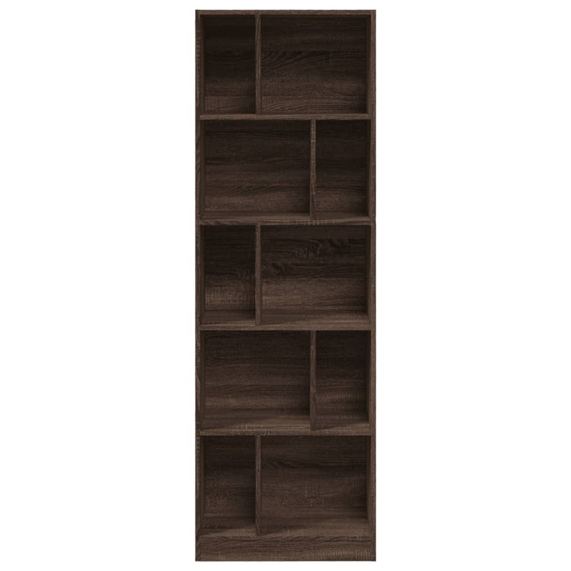 Bücherregal Braun Eichen-Optik 57x28,5x174 cm Holzwerkstoff