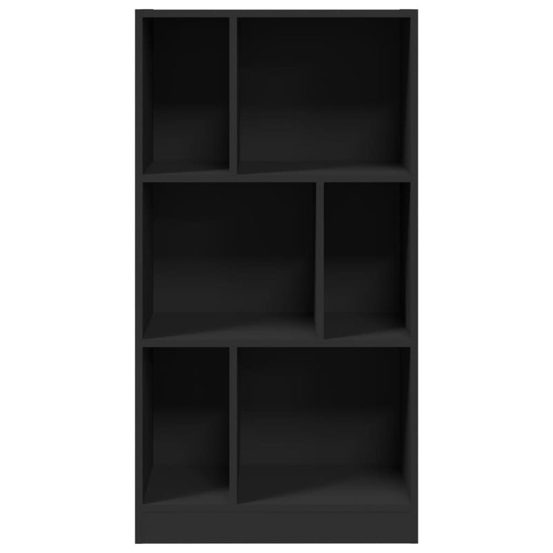 Bücherregal Schwarz 57x28,5x107,5 cm Holzwerkstoff