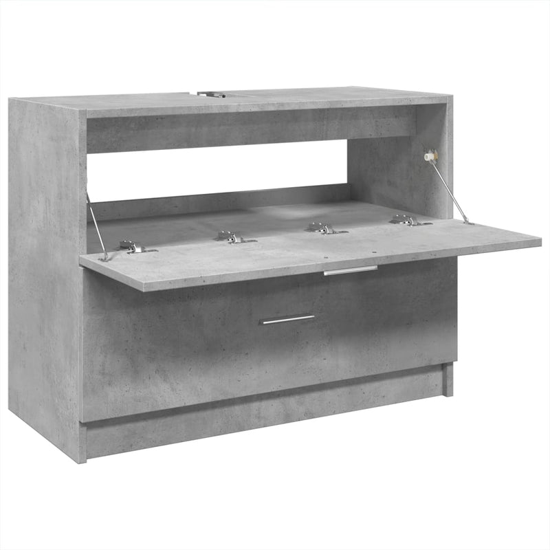 Waschbeckenunterschrank Betongrau 78x37x59 cm Holzwerkstoff