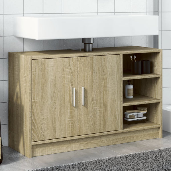 Waschbeckenunterschrank Sonoma-Eiche 90x29x55 cm Holzwerkstoff