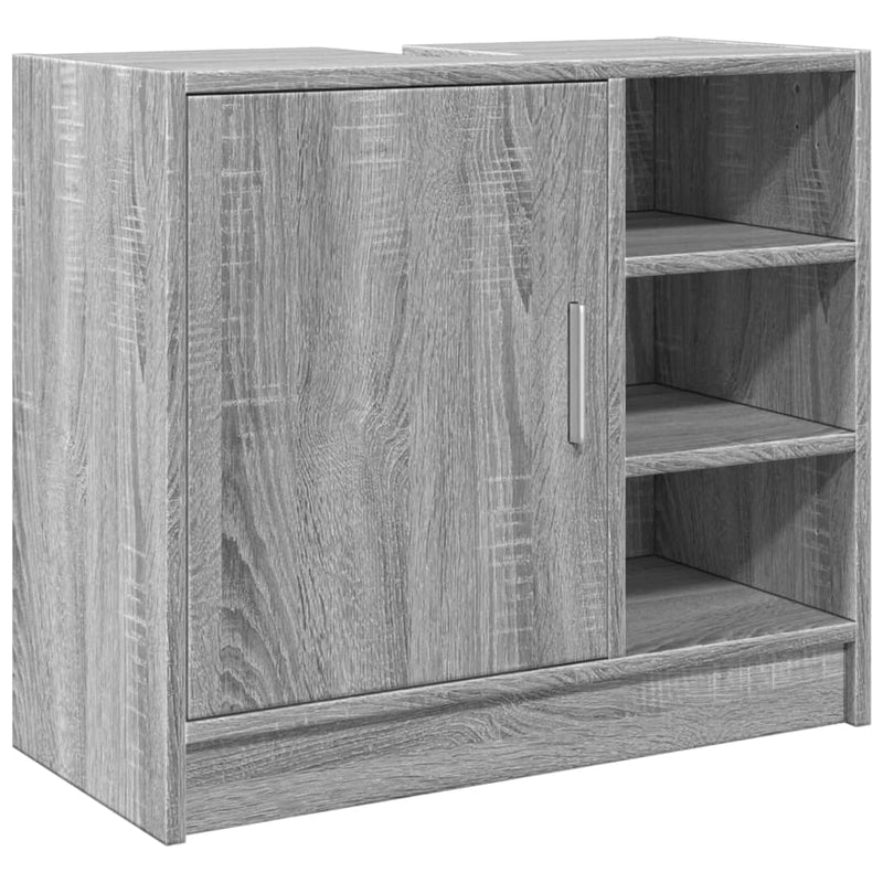 Waschbeckenunterschrank Grau Sonoma 63x29x55 cm Holzwerkstoff