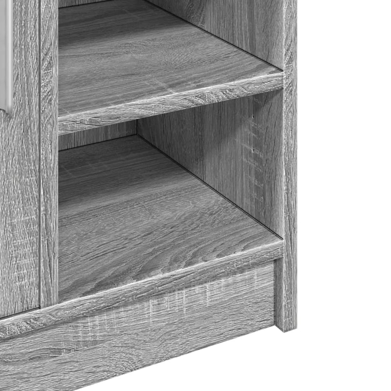 Waschbeckenunterschrank Grau Sonoma 63x29x55 cm Holzwerkstoff