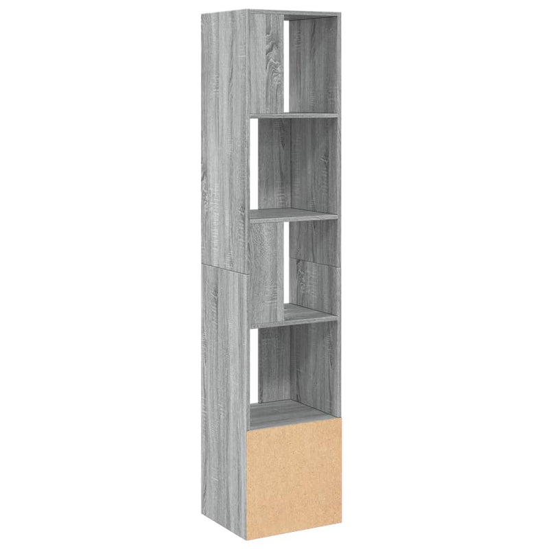 Bücherregal Grau Sonoma 40x36x189 cm Holzwerkstoff