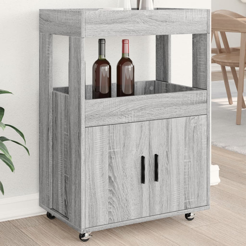 Barwagen Grau Sonoma 60x39,5x89 cm Holzwerkstoff