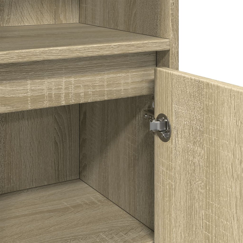 Badezimmerschrank Sonoma-Eiche 30x30x183,5 cm Holzwerkstoff