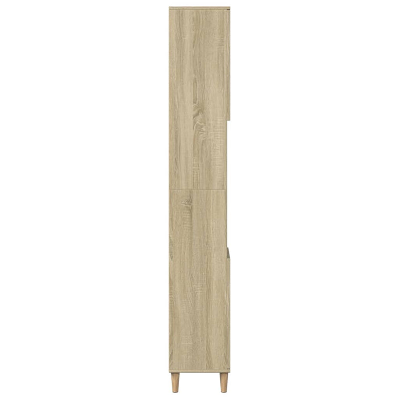 Badschrank Sonoma-Eiche 30x30x190 cm Holzwerkstoff