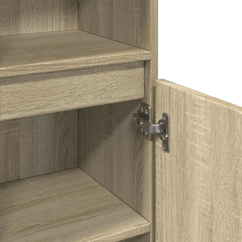 Badschrank Sonoma-Eiche 30x30x100 cm Holzwerkstoff