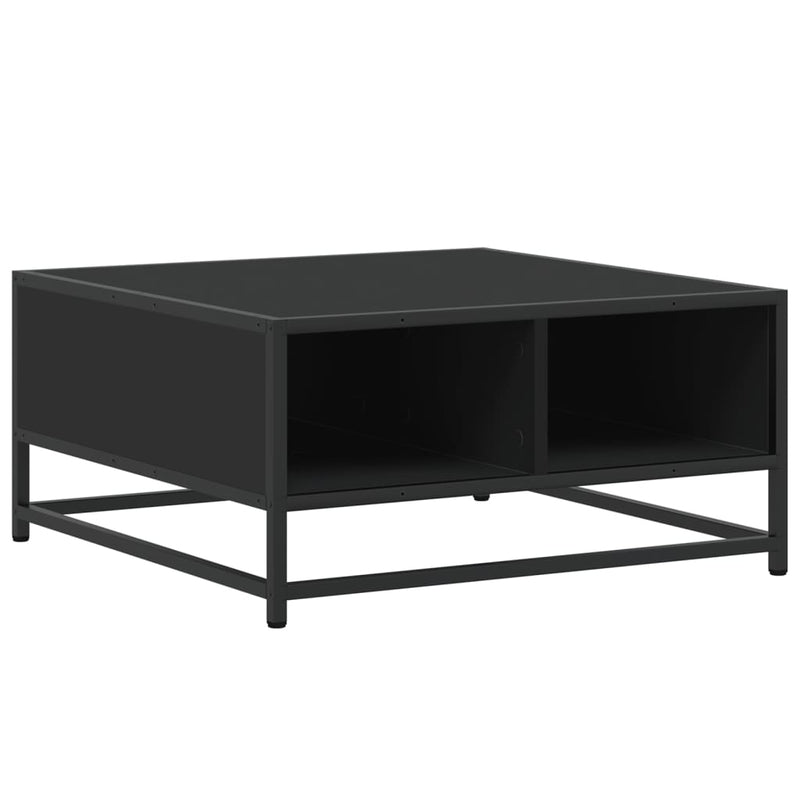 Couchtisch Schwarz 60,5x60,5x30 cm Holzwerkstoff und Metall